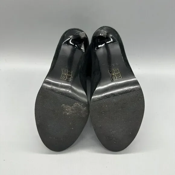 Aldo Black Ankle Boots Booties Heels Sevayn Suede Black Size 8.5 - Picture 7 of 8